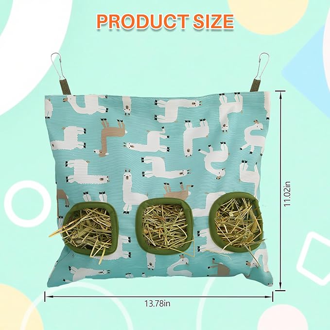 3 Pcs Rabbit Hay Feeders, The Suspended Three-Hole Guinea Pig Hay Feeder, are Widely Applicable to Animals Such as Rabbits, Guinea Pigs, Chinchillas, Hamsters