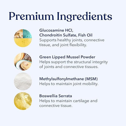 Honest Paws Joint Supplement for Dogs - Supports Mobility, Hip & Joint Health, Eases Stiffness - Glucosamine, Green Lipped Mussel, Fish Oil, Chondroitin Sulfate, MSM, Vitamin C