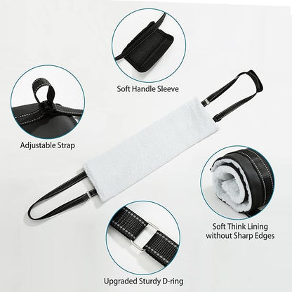 20-130 lbs Dog Lift Harness, Dog Sling for Large Dogs Hind Leg Support, Dog Support Harness for Back Legs, Help Lift Rear for Canine, Up and Down Stairs, Canine Aid (Large) Black