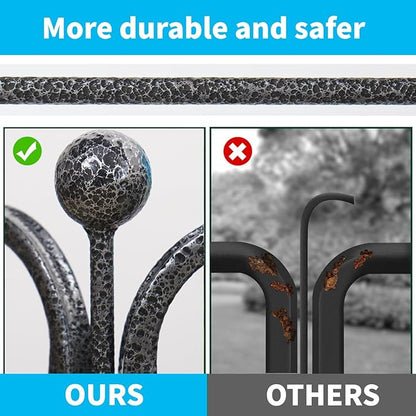 Dog Playpen Stakes - Dog Pens Accessories, for Indoor Outdoor RV Puppy Large Medium Puppy Dog Playpen (43 inch, Silver Black)