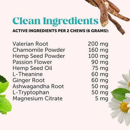 Pet Honesty Hemp Calming Chews for Dogs - Dog Anxiety Relief, Dog Calming Treats with Hemp + Valerian Root, Melatonin for Dogs - Helps Aid with Thunder, Fireworks, Chewing & Barking (Beef Liver 90 ct)