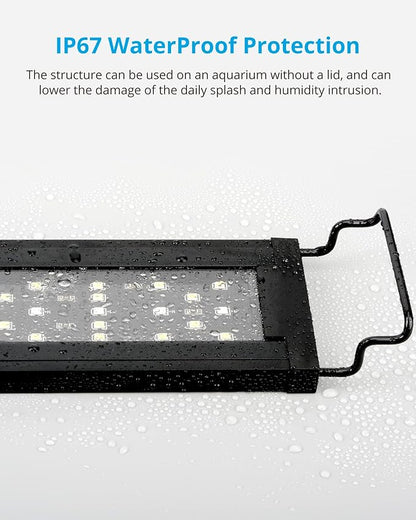 NICREW SkyLED Plus Aquarium Plant Light, Freshwater Fish Tank Light with Ramp Up and Dim Down, Spectrum Adjustable and Lighting Schedule Programmable with Controller, 36-48 Inches, 36 Watts