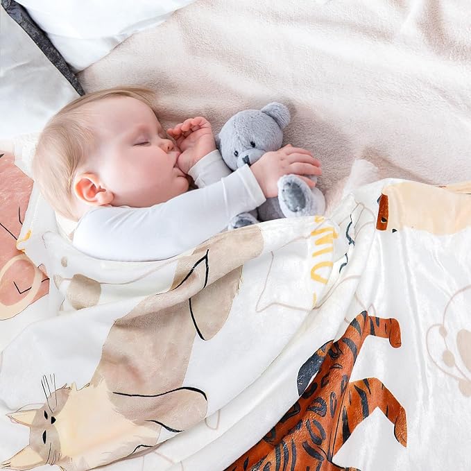 Tupmnbry Cat Blanket Animals Pet Print Throw Blanket Cat Gifts for Cat Lovers Soft Flannel Throw Blankets Lightweight Fluffy Plush Fuzzy Bed Blankets for Couch 60"X80"