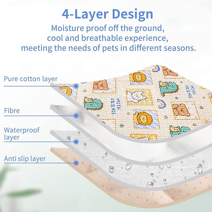 36'' Wide Hexagonal Dog Pen Urine Pad Dog Urine Pad Puppy Pad, [PLAYPEN Not Included!] Reusable Whelping Playpen Crate Reusable Washable Pet Mattress Pads Pet Training Pads, white (JWXQS-011)