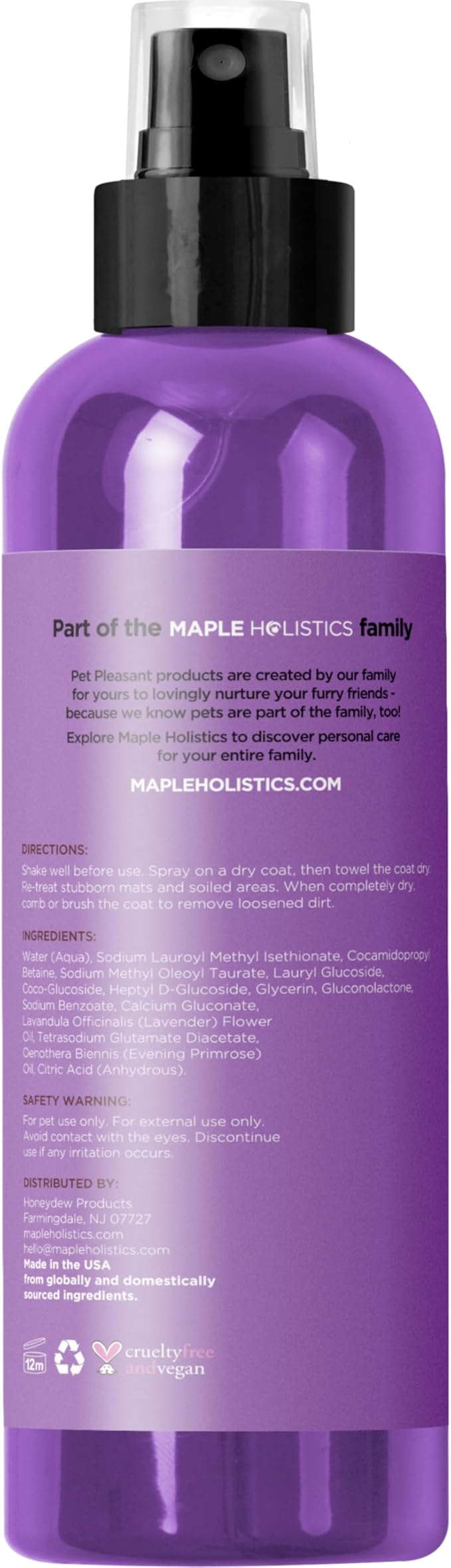 Lavender Oil Dog Deodorizing Spray - Dog Spray for Smelly Dogs and Puppies and Dog Calming Spray with Lavender Essential Oil - Lightly Scented Dog Deodorizer for Smelly Dogs and Dog Essentials