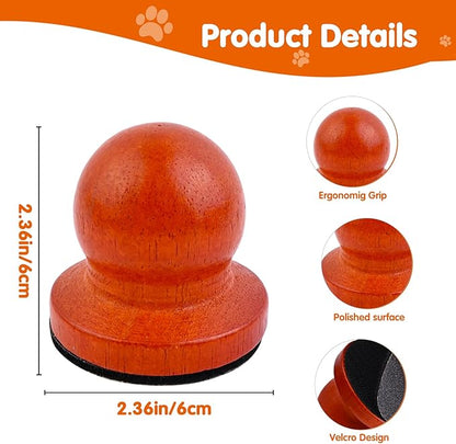 Dog Nail File Dog Scratch Board for Nails Wooden Handicraft Cat Dog Nail Scratch Pad with 4 Pcs Replaceable Sandpaper Dog Trainning Accessories Stress Free Nail Filing for Dogs(Caramel)