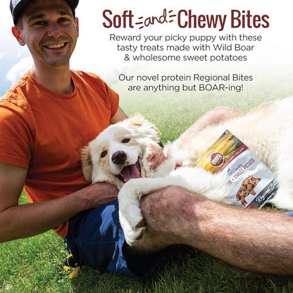 Smart Cookie All Natural Dog Treats - Wild Boar & Sweet Potato - Training Treats for Dogs with Allergies, Sensitive Stomachs - Soft Dog Treats, Chewy, Grain Free, Made in USA - 5oz Bag, Pack of 3