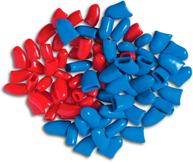 Soft Claws Canine Summer Colors Dog Nail Caps Kit, XX-Large, 40-Pack, Red and Blue