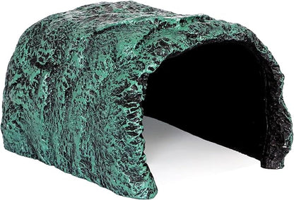 Reptile and Amphibians Rock Hide Cave - Climbing and Hiding Spots, Terrarium & Aquarium Decor, Perfect for Bearded Dragons,Lizards,Snakes,Turtles,Geckos,Frogs,Small Animals - Large Size