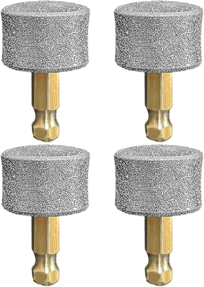 Dog Nail Grinder Replacement Head, 4 Pack Pet Nail Grinder Diamond Tip Replacement Professional Dog Claw Smoothing Grinder Bits, Safe and Painless Replaceable Diamond Nail Grinder Tips