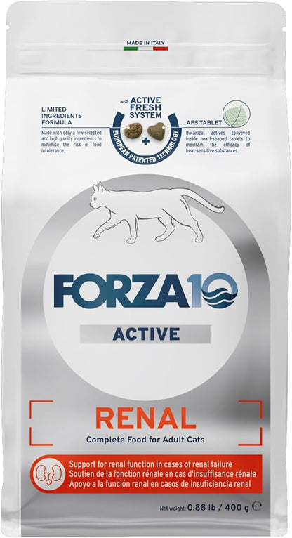 Forza10 Renal Cat Food - 0.88 Pounds, Kidney Care Cat Food Dry Formula with Fish Protein & Cranberry for Kidney Support, Limited Ingredient Formula for Adult Cats with Renal Needs, Fish Flavor