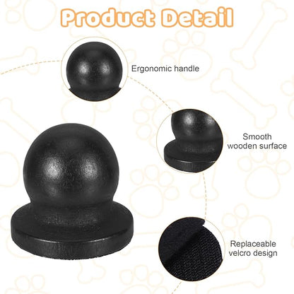 Dog Nail File Board with 3PCS Replaceable Sandpaper, Wooden Dog Nail Scratch Board Pad, Puppy Stress-Free Training Claw Care Emery Pad Treat Box Trimmers Accessories(Black)