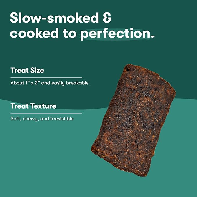 Jinx Tenders Beef Jerky Dog Treats, All Natural Ingredients, Soft and Chewy, Low-Calorie, Slow-Smoked Beef & Liver, No Fillers, 5oz, 6 Pack