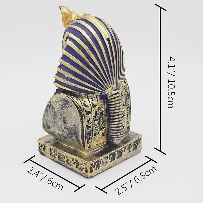 Aquarium Egyptian Pharaoh Fish Tank Decorations Ancient Egypt Reptile Turtle Lizard Spider Tanks Terrarium Décor Ornament Pet Gold