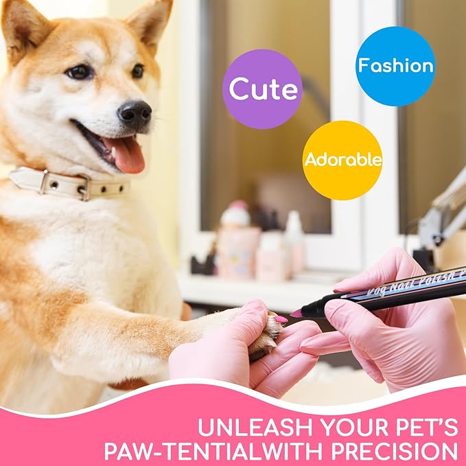Dog Nail Polishï¼ Dog Nail Polish Pens Quick Dry-8 Colors, Pet Nail Polish Set for Dogsï¼ DIY Dogs Puppy Nails, Dog Safe Nail Polish Non Toxic, Odorless, Easy to Apply