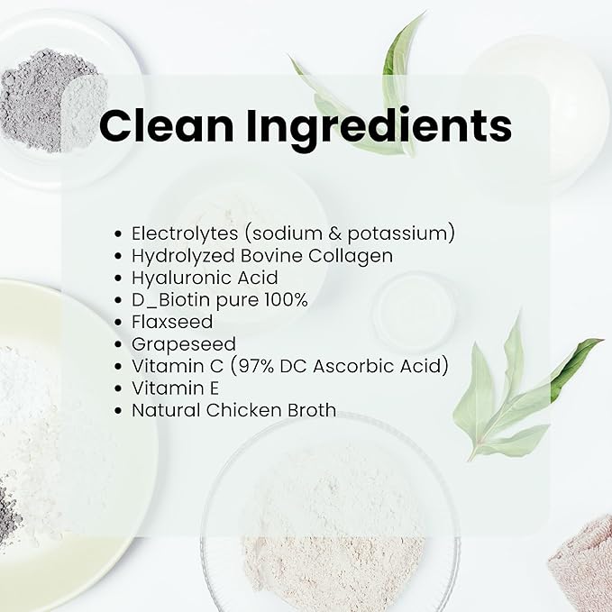 Advanced Joint & Hydration Supplement for Dogs – Vet-Approved - Soluble Powder with Collagen, Electrolytes, 7 Active Nutrients & Vitamins – Chicken Broth Flavor (Up to 4 Weeks Supply)