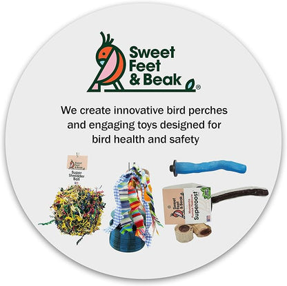 Sweet Feet and Beak Superoost Manzanita Pumice Pedicure Perch- Easy to Install Bird Cage Accessories for Healthy Feet, Nails and Beak - Natural Bird Perches Imitates Birds' Life in The Wild - M 10"