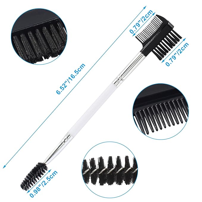2PCS Dog Tear Stain Remover Comb, Double-Head Dog Eye Brush Cleaning Grooming Tool for Small Dogs and Cats,White