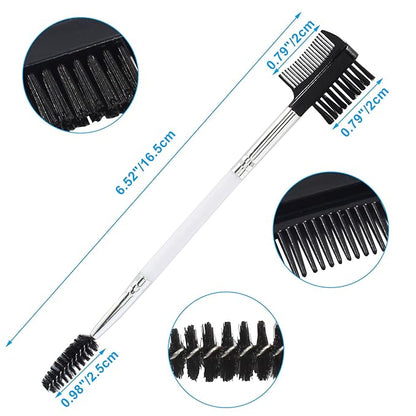 2PCS Dog Tear Stain Remover Comb, Double-Head Dog Eye Brush Cleaning Grooming Tool for Small Dogs and Cats,White