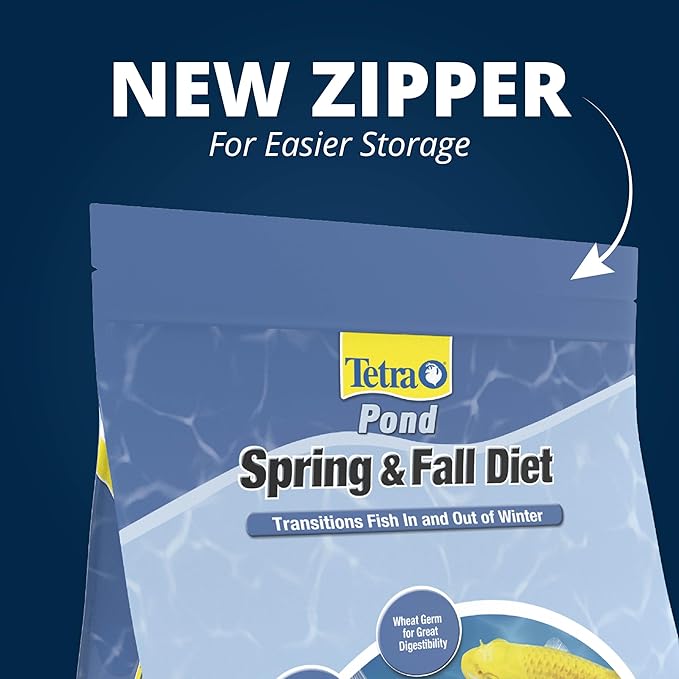 TetraPond Spring And Fall Diet 3.08 Pounds, Pond Fish Food, For Goldfish And Koi, 7 L