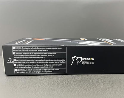 Dog Nail Grinder Upgraded - Professional 3-Speed Super Quiet and Low Vibration Electric Pet Nail Grinder with 4 LED Lights - Painless Paws Grooming & Smoothing for Small to Large Dogs (Black)