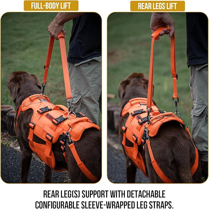 OneTigris Dog Lift Harness for Large Dogs, Dog Hip Support Brace, Full Body Dog Lifter with Handles Invictus Multifunctional Mobility Assistance Vest for Back Legs