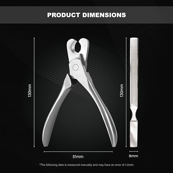Dog Nail Trimmers & Cat Nail Clipper, Heavy Duty Stainless Steel Claw Clippers for Large Dogs & Indoor Cats, Dog Toenail Clippers with Nail File - Professional Grooming Tool for Dogs, Cats, Small Pets