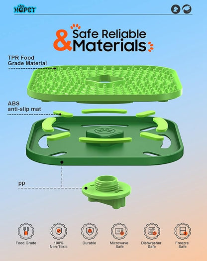 HOPET Licking Mat for Dogs, Dog Crate Lick Mats Slow Feeder,Dog Cage Training Tools Pet Licking Mat Slow Feeder for Peanut Butter Dog Kennel Therapy Dog Lick Pads for Boredom Anxiety (2pcs)