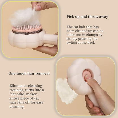 3PCS Cat Brush with Release Button,Dog Brush,Cat Brush Dog Brush for Shedding Grooming, Cat Brushes for Indoor Cats, Dog Grooming Brush Pet Brush for Semi-Short to Semi-Long Hair