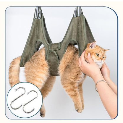 Cat and Dog Grooming Hammock with Safety Belt for Nail Clipping_rooming,Cat Bathing Bag for cat Nail Trimming,Pet Claw Care Bag, Dog Grooming Harnessï¼_,Be Sure to Check The Size Chartï¼_