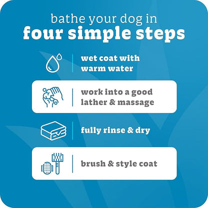 Espree Simple Shed Dog Shampoo & Conditioner, Shed Control Formula with Goat’s Milk, Oat Hydrolysates & Chamomile to Reduce Shedding, Moisturize, and Strengthen Coat, Gentle for Sensitive Skin, 20oz