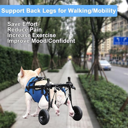 Dog Wheelchair for Back Legs, Dog Wheelchair Cart, Doggy/cat Wheelchair with Disabled Hind Legs Walking, Mobility Aids for Small Pets Hind Limbs, Dog Carts with Wheels, Light Weight
