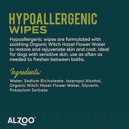 Grooming Hypoallergenic Wipes for Dogs, 100% Plant-Based Active Ingredients, 100 Count