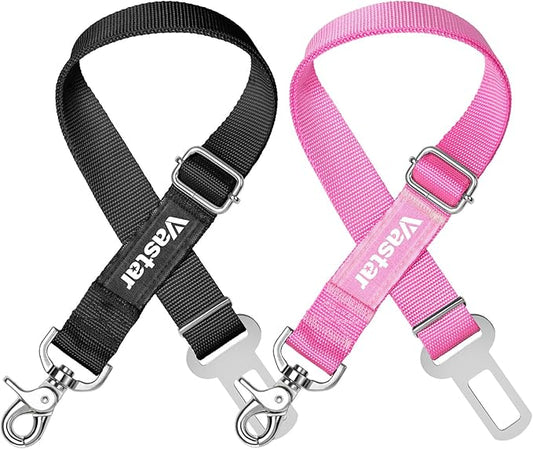 Vastar 2 Packs Adjustable Pet Dog Cat Car Seat Belt Safety Leash Vehicle Seatbelt