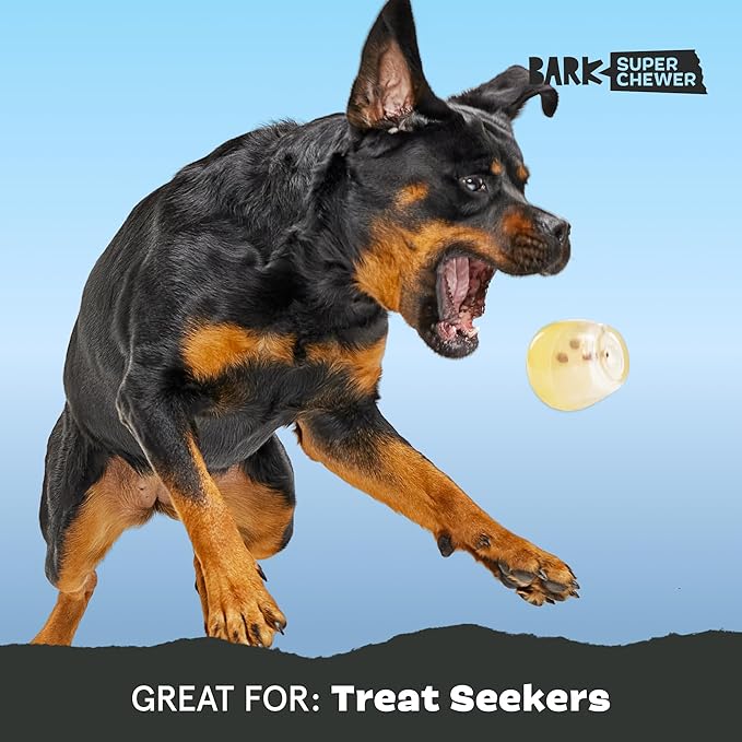 Barkbox Tipsy Rosé Rubber Wine Dog Toy  Treat Dispensing Dog Toys  Puppy and Pet Toys for Medium to Large Dogs