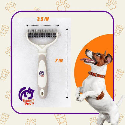 Pet Grooming Kit  3-Pcs Pet Brush Set with Dematting Tool, Deshedding Brush, Self-Cleaning Slicker Brush  Professional Dog Brushes for Grooming Long-Haired Dogs and Cats
