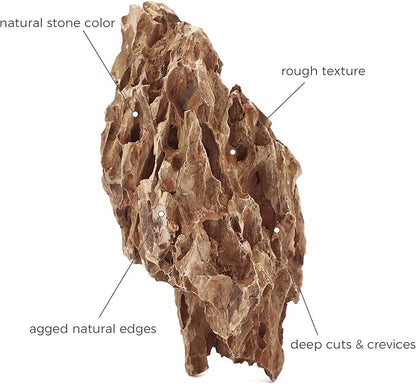 2-8 Inches Natural Dragon Stone 5 PCS Aquarium Rocks for Aquascaping, Aquarium Landscaping, Terrariums, Fish Tank Decoration, Vivariums, Paludarium, Reptile and Amphibian Enclosures