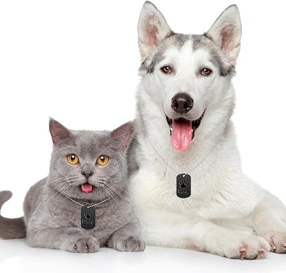 100 Pcs Military Dog Tags Set, 50 Pcs Personalized Engraved Aluminum Blank Dog Tags and 50 Pcs Iron Necklace Chain, Blank Dog Tags for Engraving, Dog Tags for Men, Black