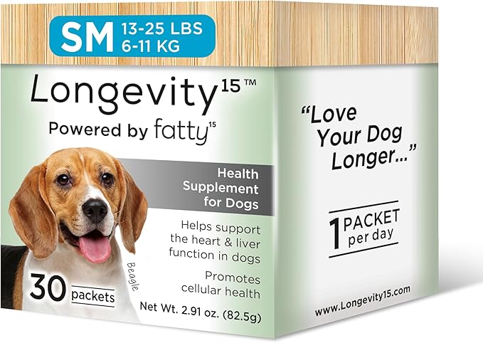 Yummy Combs Longevity15  C15:0  Fatty Acid Health Supplement for Dogs  Healthy Pet Supplies  for Small Dogs, 1 Pack