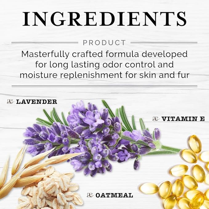 6-in-1 Moisturizing Dog Shampoo with Brush, Made with Naturally Derived Ingredients to Cleanse, Soothe, Deodorize, and Soften The Skin and Coat 480ml