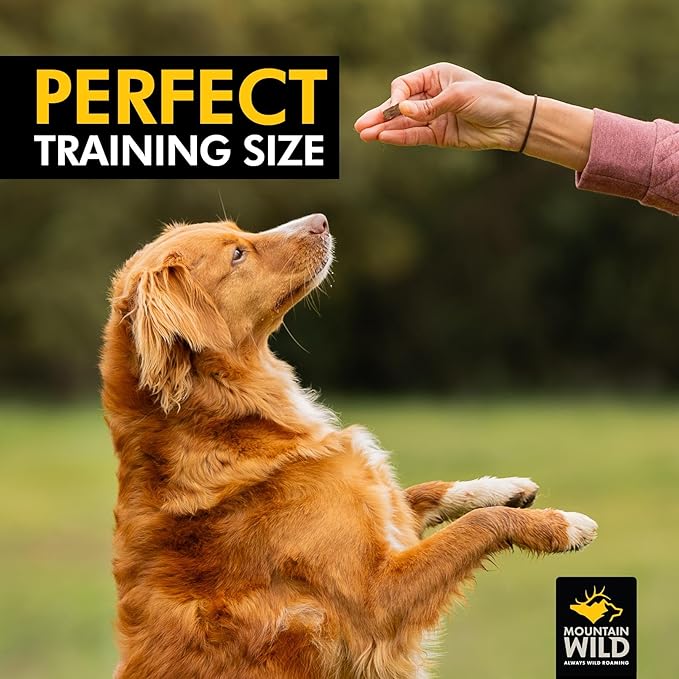 Training Treats for Dogs & Puppies  Elk & Venison Protein Puppy & Dog Treat  High Value, All-Natural, No Fillers, Grain-Free, No Artificial Preservatives  4oz, 1 Bag