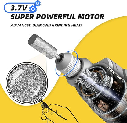 Dog Nail Grinder and Clippers - Upgraded 3-Speed Electric Rechargeable Pet Nail Trimmer with LED Light Super Quiet Paws Grooming Kit Painless Grinding Tool for Large Medium Small Dogs & Cats