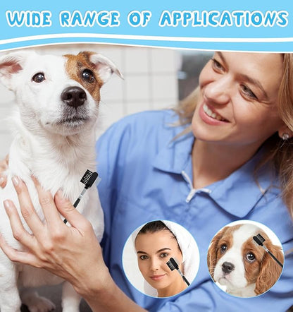 4 Pack Dog Eye Comb Double-Sided Metal Grooming Tool for Debris Removal, and Gentle Eye Care for Puppies and Kittens