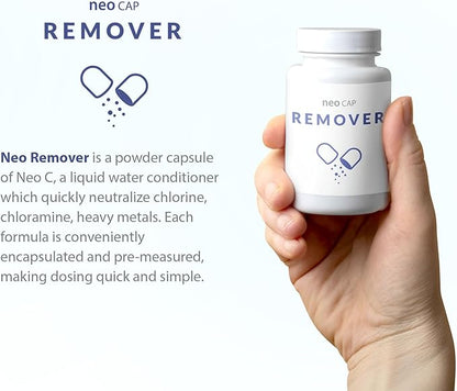 Neo Cap - Water Conditioner for Aquarium Tank - Neutralizes Chlorine, Supports Fish Health, Ideal for Water Changes, Safe for Freshwater and Saltwater Aquatic Life - Remover, 60 Capsules