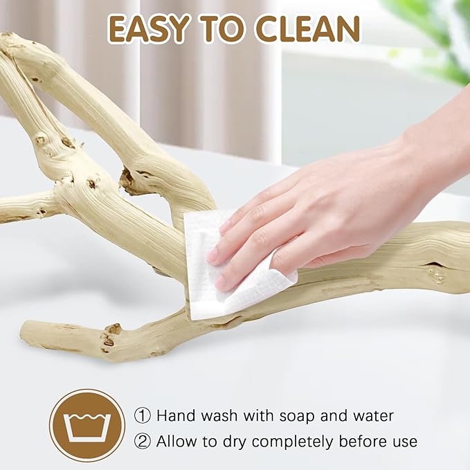 kathson Bird Perch Stand 11.8" Nature Wood Stand Toy Parrot Cage Branch Paw Grinding Fork Parakeet Platform for Parakeets Cockatiels Conures Finches Love Birds