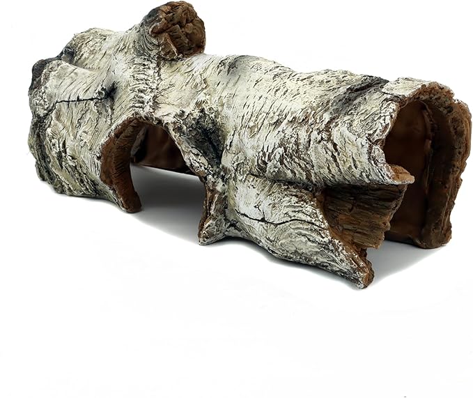 JIHAQUA Aquarium Resin Bark Terrarium Decor, Lizard, Snake or Reptile Hide,Lizard, Spider and Aquarium Fish Hide Cave (Medium Bark A)