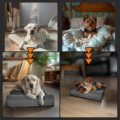 Dog Pillows for Large Dogs, Dog Neck Pillow for Head Support, Washable Dog Bolster Pillow Good for Cervical Vertebra Portable Dog Bed Pillows for Joint Relief Sleeping Improve