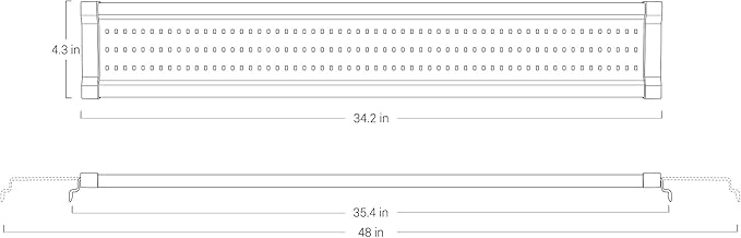NICREW ClassicLED Gen 2 Aquarium Light, 32 Watts, Dimmable LED Fish Tank Light with 2-Channel Control, White and Blue LEDs, Size 36 to 48 Inch