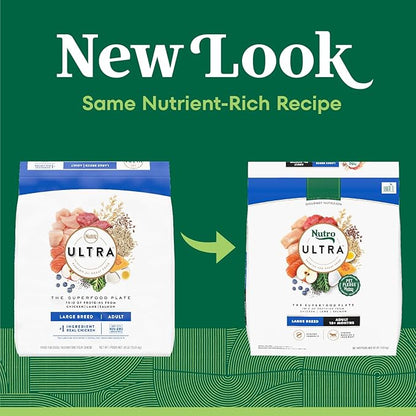 Nutro Ultra Adult Large Breed Dry Dog Food, Chicken, Lamb and Salmon Protein Trio, 30 lb. Bag