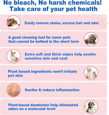 DR.EASY Lavender 200ct Scent Pet Wipes for Dogs and Catsï¼_ars, Face, Butt, Body and Eye _onvenient, Natureï¼_ome or Travelï¼_est Pet Supplies